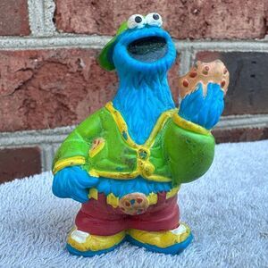 VTG SESAME STREET COOKIE MONSTER FIGURE HAT JACKET HENSON